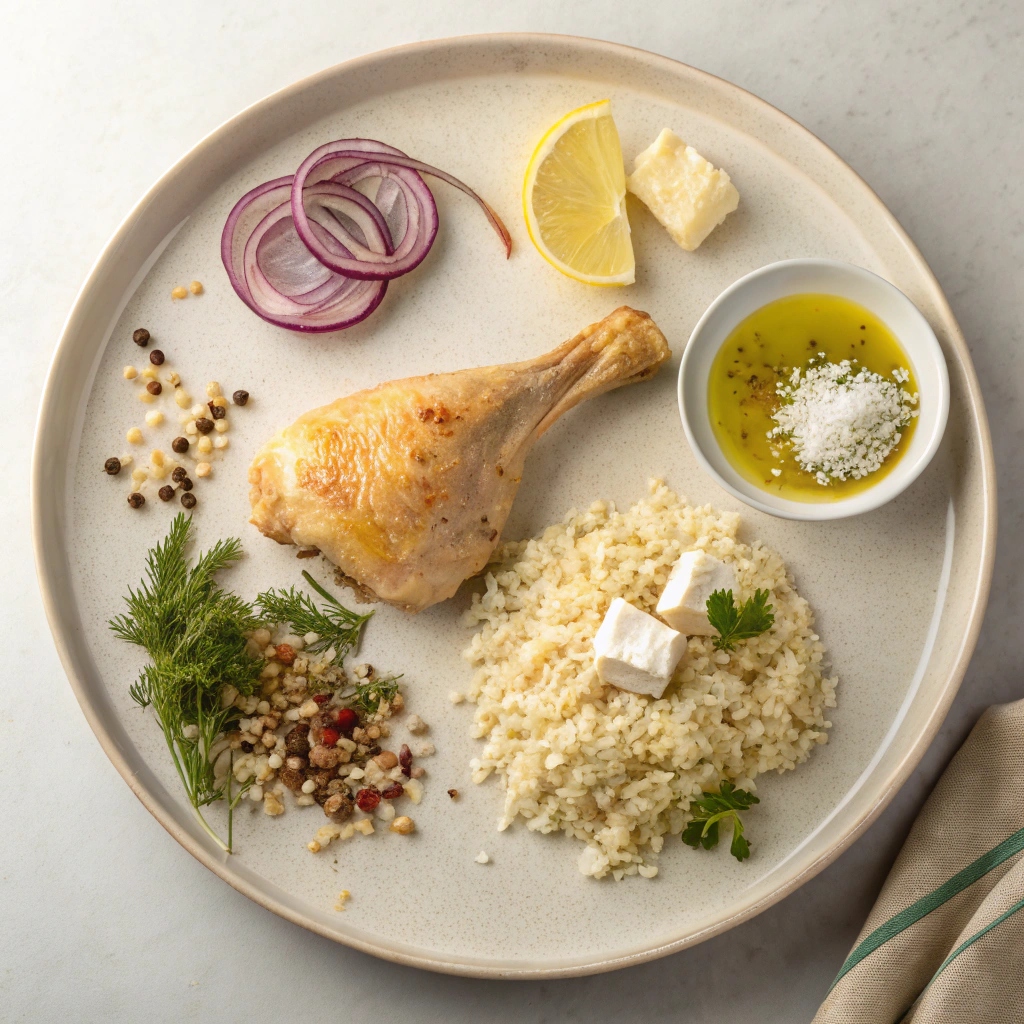 Ingredients for Lemony Greek Rice Pilaf