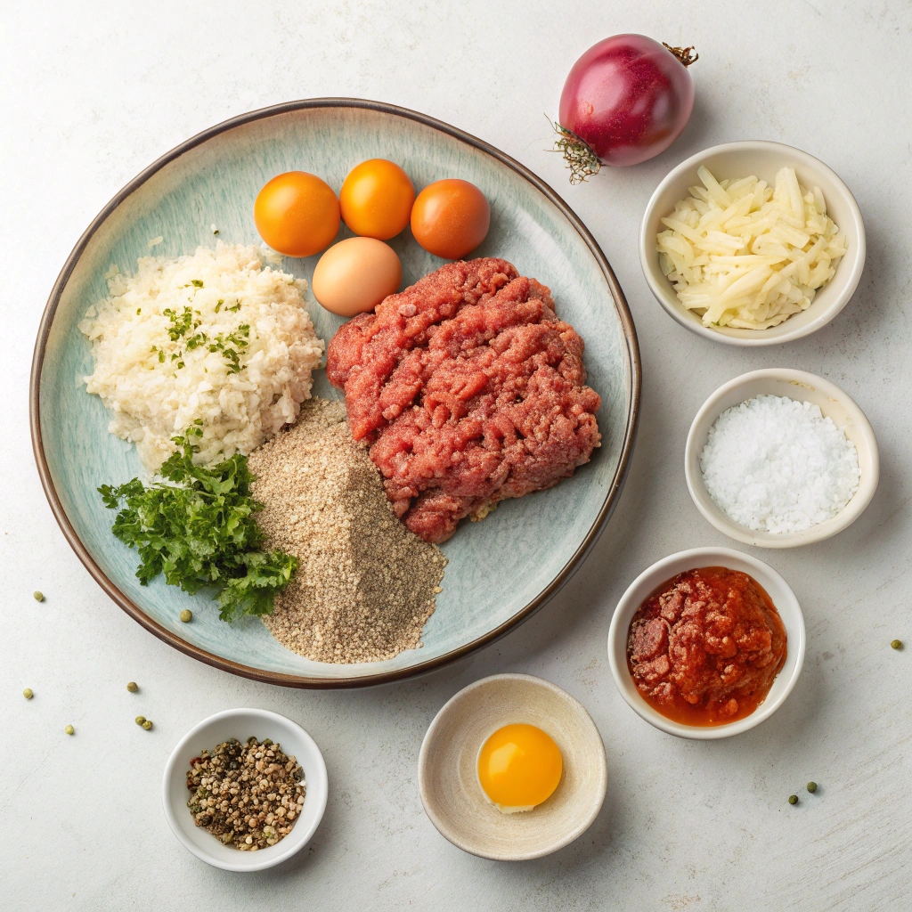 Ingredients for Greek Meatloaf