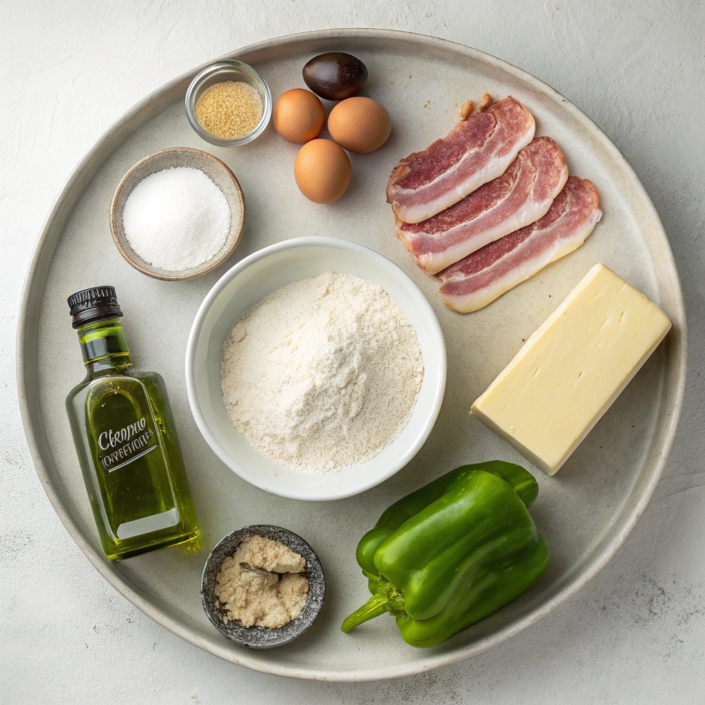 Ingredients for Boat-shaped Greek Pizza (Peinirli)