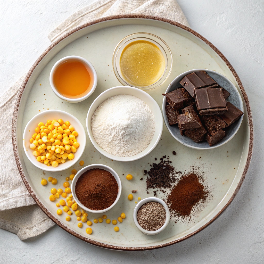 Ingredients for Lenten Chocolate Cake