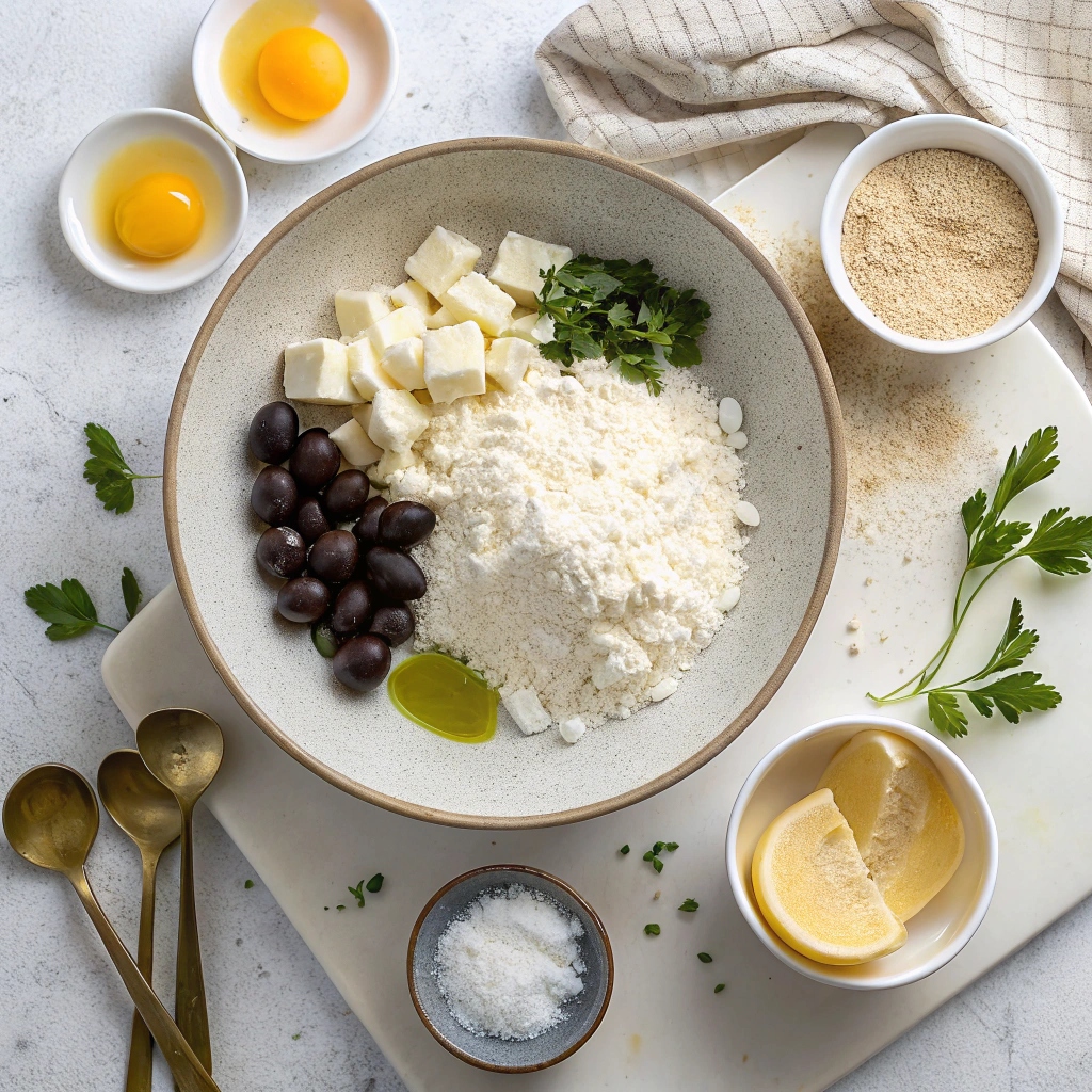 Fresh Mediterranean Olive Bread Ingredients